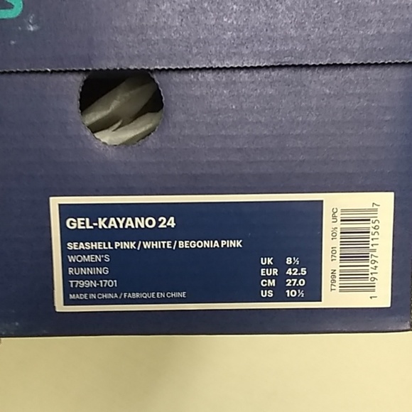 Asics gel kayano 24 pink size 10.5 us woman running shoes - Picture 5 of 5